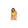 Bikini Jaune à Armatures et Perles 